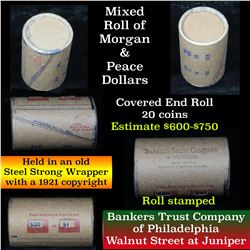 ***Auction Highlight*** Morgan & Peace $1 Mixed Roll Steel Strong Shotgun Wrapper w/Covered Ends (fc