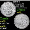 Image 1 : 1886-o Morgan Dollar $1 Grades Choice AU/BU Slider