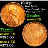 Image 1 : 1910-p Lincoln Cent 1c Grades Choice+ Unc RD