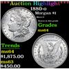 Image 1 : ***Auction Highlight*** 1880-o Morgan Dollar $1 Graded Choice Unc By USCG (fc)