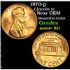 Image 1 : 1970-p Lincoln Cent 1c Grades Choice+ Unc RD