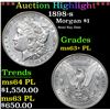 Image 1 : ***Auction Highlight*** 1898-s Morgan Dollar $1 Graded Select Unc+ PL By USCG (fc)