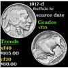 Image 1 : 1917-d Buffalo Nickel 5c Grades vf++