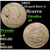 Image 1 : 1802 Draped Bust Large Cent 1c Grades g, good