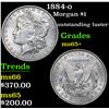 Image 1 : 1884-o Morgan Dollar $1 Grades GEM+ Unc