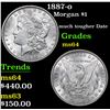 Image 1 : 1887-o Morgan Dollar $1 Grades Choice Unc