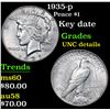 Image 1 : 1935-p Peace Dollar $1 Grades Unc Details