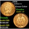 Image 1 : 1906 Indian Cent 1c Grades Select+ Unc RD