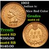 Image 1 : 1902 Indian Cent 1c Graded Choice Unc RD