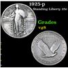 Image 1 : 1925-p Standing Liberty Quarter 25c Grades vg, very good