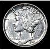 Image 2 : 1941-p Mercury Dime 10c Grades Select+ Unc