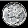 Image 2 : 1941-p Mercury Dime 10c Grades Select+ Unc