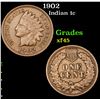 Image 1 : 1902 Indian Cent 1c Grades xf+