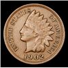 Image 2 : 1902 Indian Cent 1c Grades xf+