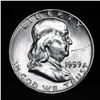 Image 2 : 1959-d Franklin Half Dollar 50c Grades Select Unc