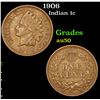 Image 1 : 1906 Indian Cent 1c Grades AU, Almost Unc