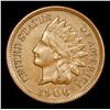 Image 2 : 1906 Indian Cent 1c Grades AU, Almost Unc
