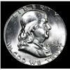 Image 2 : 1958-p Franklin Half Dollar 50c Grades Select Unc