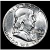 Image 2 : 1958-p Franklin Half Dollar 50c Grades Select Unc