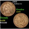 Image 1 : 1907 Indian Cent 1c Grades Select AU