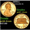 Image 1 : 1978-s Lincoln Cent 1c Grades GEM++ Proof Deep Cameo