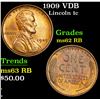 Image 1 : 1909 VDB Lincoln Cent 1c Grades Select Unc RB