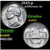 Image 1 : 1945-p Jefferson Nickel 5c Grades GEM+ Unc