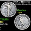 Image 1 : 1917-D Reverse Walking Liberty Half Dollar 50c Grades vg+