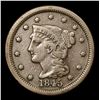 Image 2 : 1845 Braided Hair Large Cent 1c Grades vf++