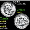 Image 1 : 1952-p Franklin Half Dollar 50c Grades Choice+ Unc