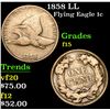 Image 1 : 1858 LL Flying Eagle Cent 1c Grades f+