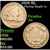 Image 1 : 1858 SL Flying Eagle Cent 1c Grades f+