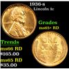 Image 1 : 1936-s Lincoln Cent 1c Grades Gem+ Unc RD