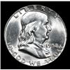 Image 2 : 1958-p Franklin Half Dollar 50c Grades Choice Unc+ FBL