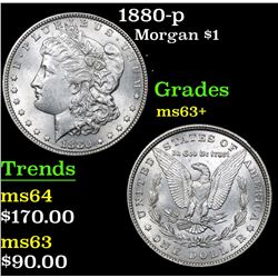 1880-p Morgan Dollar $1 Grades Select+ Unc