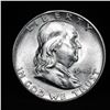 Image 2 : 1948-d Franklin Half Dollar 50c Grades Choice Unc+ FBL