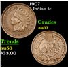 Image 1 : 1907 Indian Cent 1c Grades Select AU