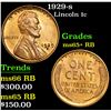 Image 1 : 1929-s Lincoln Cent 1c Grades Gem+ Unc RB