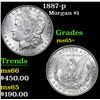 Image 1 : 1887-p Morgan Dollar $1 Grades GEM+ Unc