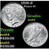 Image 1 : 1926-d Peace Dollar $1 Grades Choice Unc