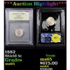 Image 1 : ***Auction Highlight*** 1882 Shield Nickel 5c Graded GEM Unc By USCG (fc)