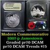 Image 1 : 2007-p Jamestown Modern Commem Dollar $1 Graded GEM++ Proof Deep Cameo By USCG