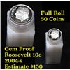 Image 1 : Proof 2004-s Roosevelt Dime 10c roll, 50 pieces (fc)