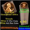 Image 1 : Proof 1974-s Lincoln cent 1c roll, 50 pieces (fc) . .