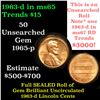 Image 1 : Full roll of 1963-d Lincoln Cents 1c Uncirculated Condition . .