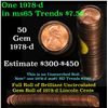 Image 1 : Full roll of 1957-d Lincoln Cents 1c Uncirculated Condition . .