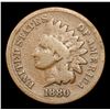 Image 2 : 1880 Indian Cent 1c Grades f+