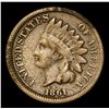 Image 2 : 1861 Indian Cent 1c Grades vf+