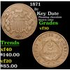 Image 1 : 1871 Two Cent Piece 2c Grades vf++