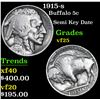 Image 1 : 1915-s Buffalo Nickel 5c Grades vf+